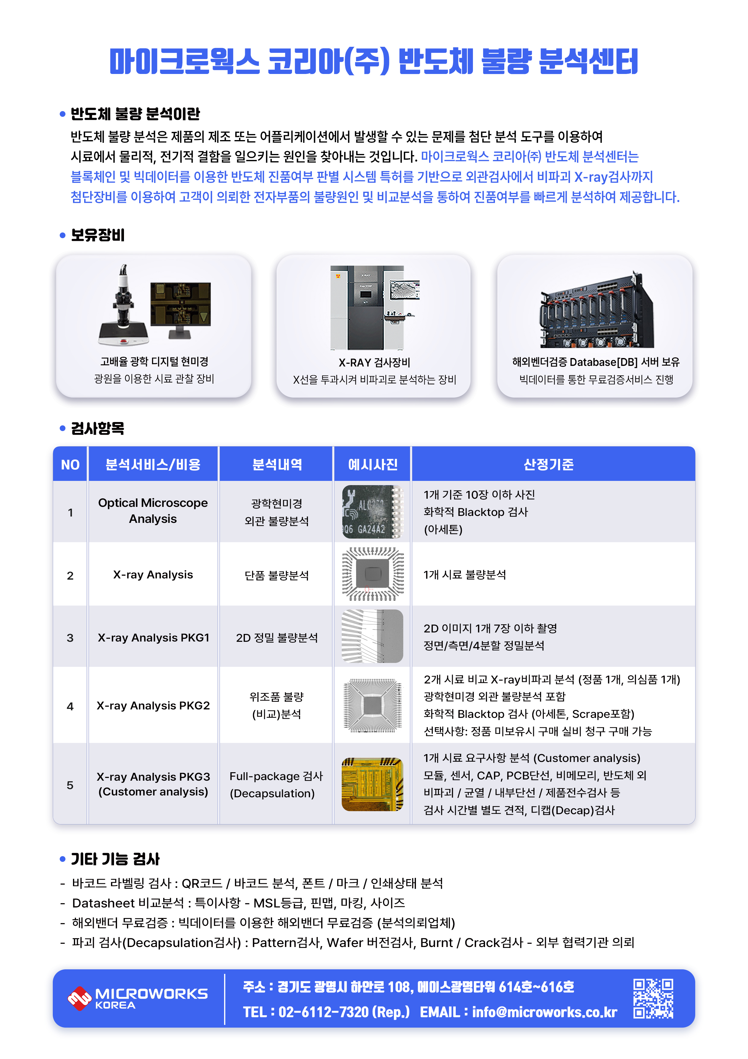 ﻿반도체 분석(비교) 센터 관련 안내 / 마이크로웍스 코리아(주) 썸네일